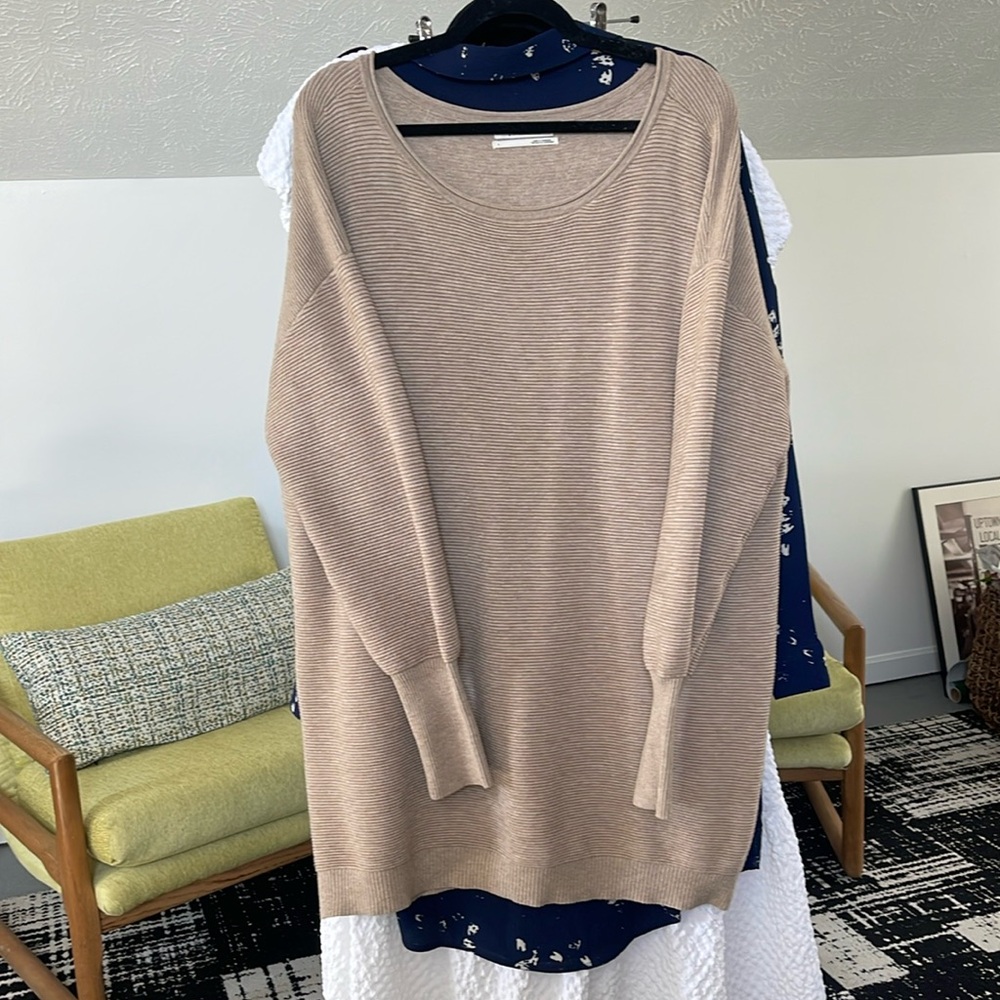 Anthropologie Sweater Dress in Oatmeal Large